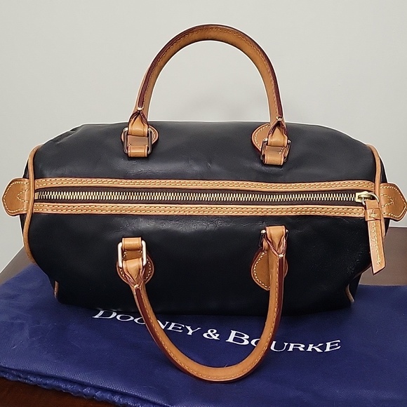 Dooney & Bourke, soft leather satchel, in Navy - Picture 4 of 16